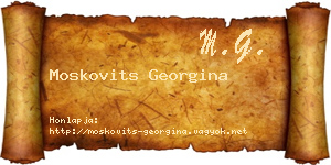 Moskovits Georgina névjegykártya